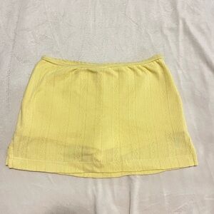 Urban Outfitters Yellow Knit Mini Skirt - Textured Summer Style